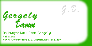 gergely damm business card